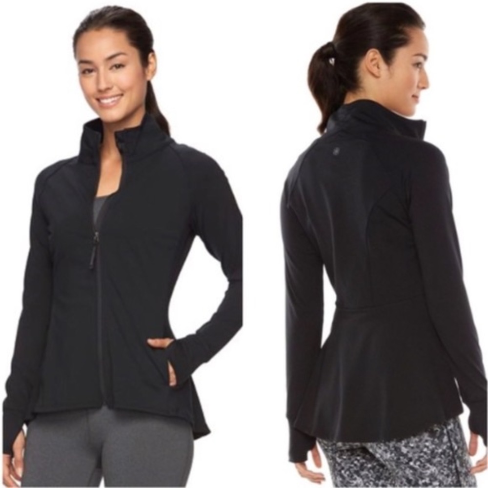 Black Gaiam Zip Up Jacket